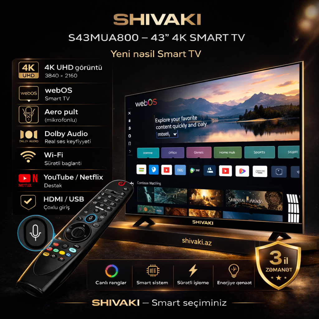 Shivaki S43MUA800 4K UHD
