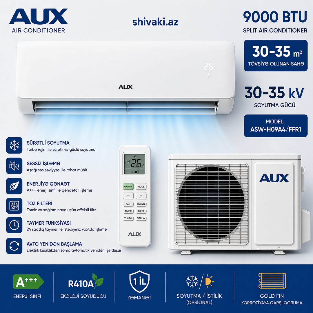 AUX ASW-H09A4/FFR1 (30–35 m²)